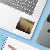 C.J. Vernet - Een kalmte in een mediterrane haven Sticker (Laptop met iPhone)