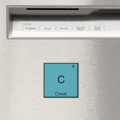C - Jezus Chemistry Element Symbool T-Shirt Magneet (Insitu (Vaatwasser))