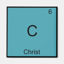 C - Jezus Chemistry Element Symbool T-Shirt Magneet