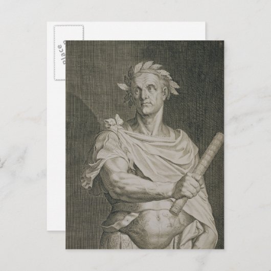 C. Julius Caesar (100-44 voor Christus) keizer van Briefkaart (Voorkant / Achterkant)