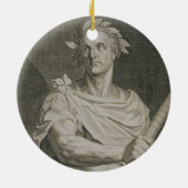 C. Julius Caesar (100-44 voor Christus) keizer van Keramisch Ornament (Achterkant)