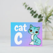 c - kattenpasje briefkaart (Staand voorkant)