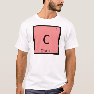 C - Kers Fruit Chemie Periodiek Systeem Symbool T-shirt