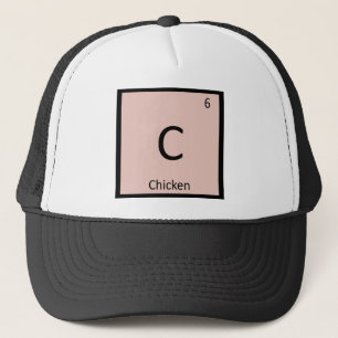 C - Kip Vlees Chemie Periodiek Systeem Symbool Trucker Pet