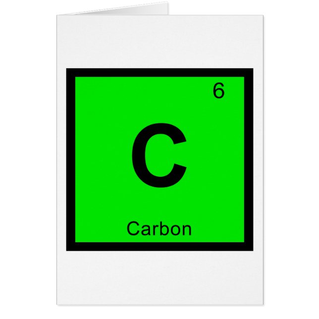 C - Koolstof Chemie Periodiek Systeem Symbool (Voorkant)