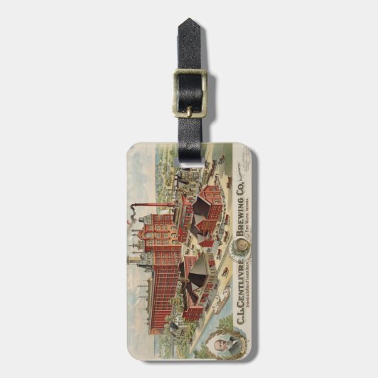 C.L. Centlivre Brewing Company Fabrieksgebouwen. Bagagelabel (Voorkant verticaal)