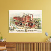 C.L. Centlivre Brewing Company Fabrieksgebouwen. Canvas Afdruk (Insitu (Woonkamer))