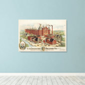 C.L. Centlivre Brewing Company Fabrieksgebouwen. Canvas Afdruk (Insitu (Houten vloer))