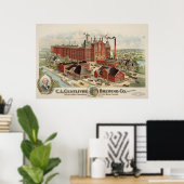 C.L. Centlivre Brewing Company Fabrieksgebouwen. Poster (Thuiskantoor)