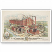 C.L. Centlivre Brewing Company Fabrieksgebouwen. Sticker (Voorkant)