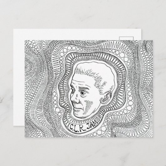C.L.R. James Briefkaart (Voorkant / Achterkant)