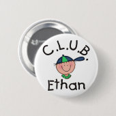 C.L.U.B. Ethan Round Pin Ronde Button 5,7 Cm (Voorkant /achterkant)