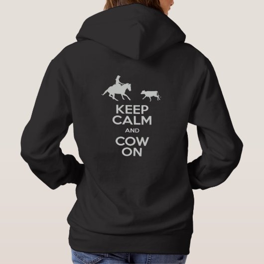 C Lazy J - frt; Kalm koen aan - blanco Hoodie (Achterkant)