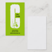 C Letter-alfabet Visitekaartje Olive (Voorkant / Achterkant)