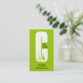 C Letter-alfabet Visitekaartje Olive (Staand voorkant)