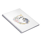 C letter gepersonaliseerde naam monogram met paard notitieboek (Rechterzijde)