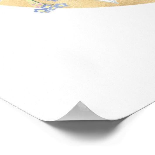 C letter gepersonaliseerde naam monogram met paard poster (Hoek)