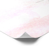 C Letter Monogram Goud Bladeren Roze Magnolia Bloe Poster (Hoek)