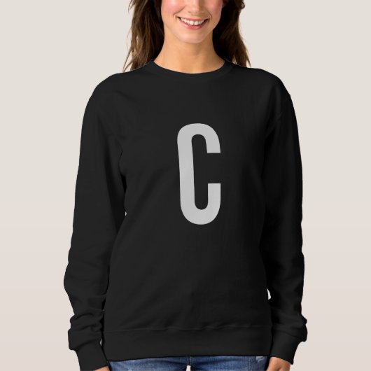C Letter Number Symbol Alphabet Initial Trui (Voorkant)