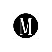 C Lijst monogram AS Rubberstempel (Afrduk)