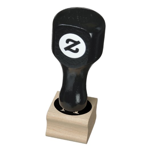 C Lijst monogram AS Rubberstempel (Stempel)