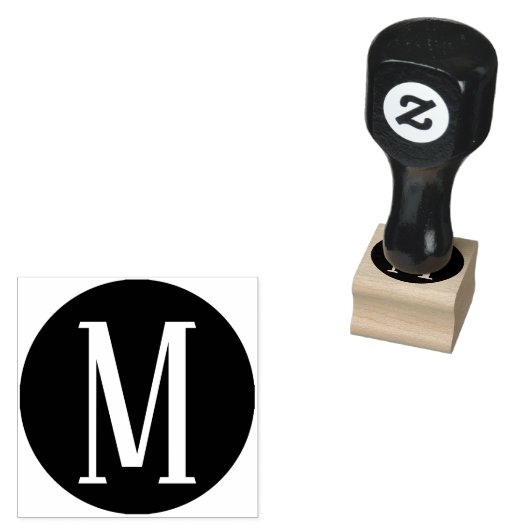 C Lijst monogram AS Rubberstempel (Gestempeld)