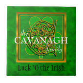 C "Luck of the Irish" Family Custom Monogram Tegel Tegeltje (Voorkant)