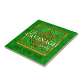 C "Luck of the Irish" Family Custom Monogram Tegel Tegeltje (Zijkant)