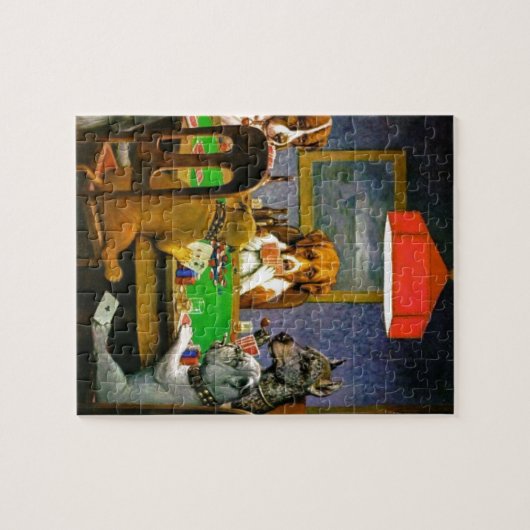 C. M. Coolidge Dogs Pets Poker Cards Humor Destiny Legpuzzel (Horizontaal)