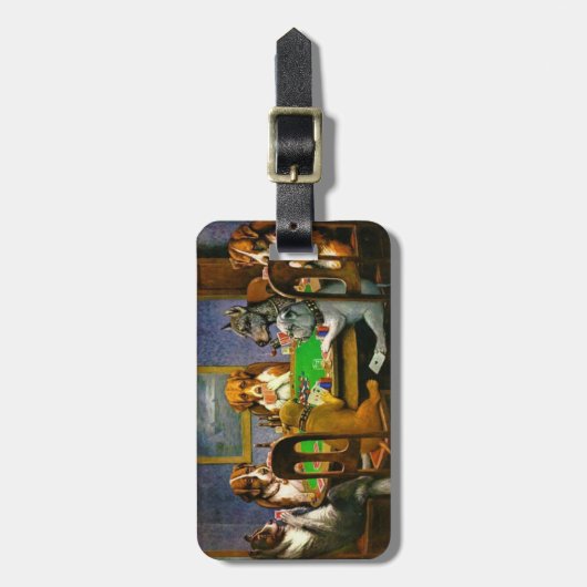 C.M. Coolidge Dogs-pokerBagagelabel Bagagelabel (Voorkant verticaal)