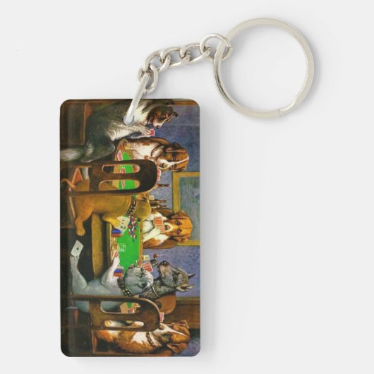 C.M. Coolidge Dogs-pokerSleutelhanger Sleutelhanger (achterkant)