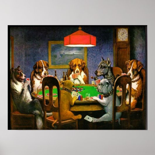 C.M. Coolidge Dogs-speelpoker Poster (Voorkant)