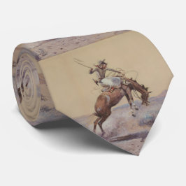 C M Russell A Bad One Western Bronc Rider Stropdas