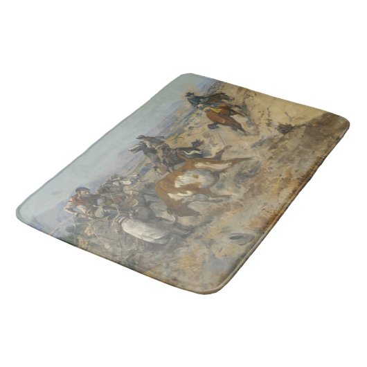 C.M. Russell haalt probleemloze  Westerne cowboy i Badmat (Gekanteld)