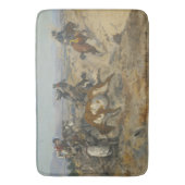 C.M. Russell haalt probleemloze  Westerne cowboy i Badmat (Voorkant Verticaal)