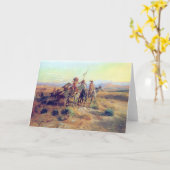 C M Russell "The Scout"-Wenskaart Kaart (Gele Bloem)