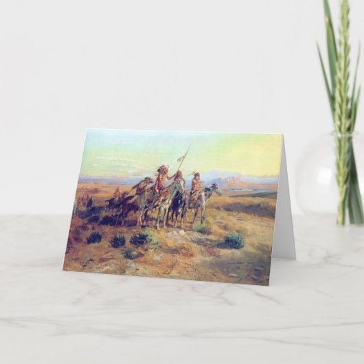 C M Russell "The Scout"-Wenskaart Kaart (Voorkant)