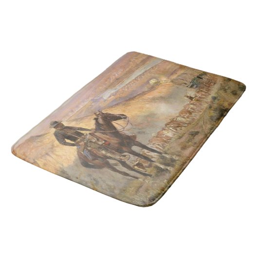 C M Russell Wagon Boss  Westerne Cowboy Badmat (Gekanteld)