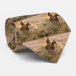 C M Russell Wagon Boss Westerne Cowboy Stropdas
