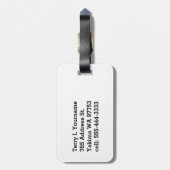 C M Y Mustaches (letterprilstijl) Bagagelabel (Achterkant verticaal)