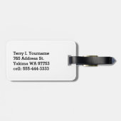 C M Y Mustaches (letterprilstijl) Bagagelabel (Achterkant horizontaal)