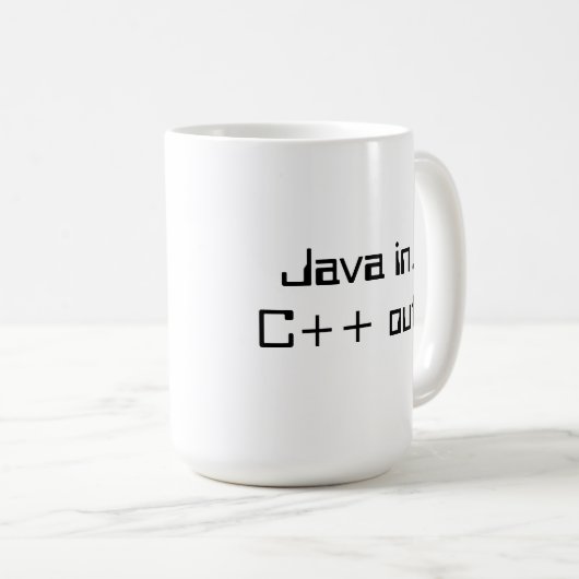 C++ mok koffie van de programmeur (Voorkant rechts)