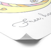 C monogram art Charlotte meisjes naam poster (Hoek)