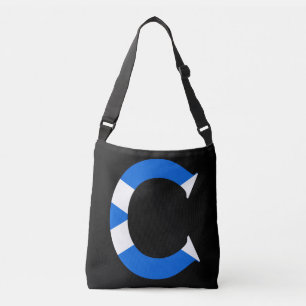C Monogram bedekt met Schotse vlag cbbcnt Crossbody Tas