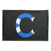 C Monogram bedekt met Schotse vlag pcnt Kussensloop (Achterkant)
