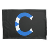 C Monogram bedekt met Schotse vlag pcnt Kussensloop (Voorkant)