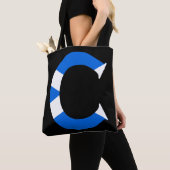 C Monogram bedekt met Schotse vlag stint Tote Bag (Dichtbij)