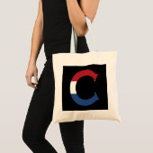 C Monogram bedekt op NLD Vlag op bk btcnt Tote Bag (Voorkant (product))