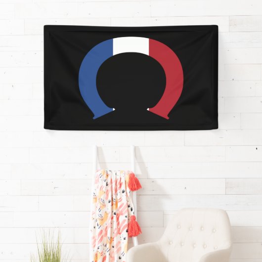 C Monogram bedekt op NLD-vlag op bk-bubrcnt Spandoek (Insitu)