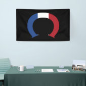 C Monogram bedekt op NLD-vlag op bk-bubrcnt Spandoek (Beurs)